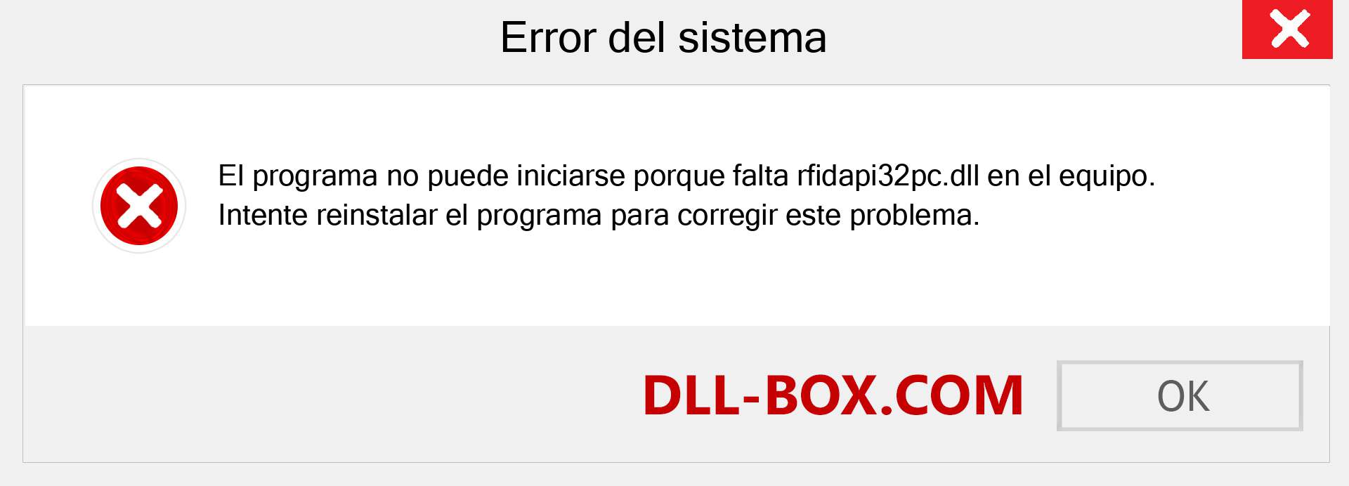 ¿Falta el archivo rfidapi32pc.dll ?. Descargar para Windows 7, 8, 10 - Corregir rfidapi32pc dll Missing Error en Windows, fotos, imágenes